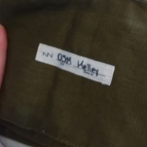 Wide olive linen belt by Elizabeth Suzann OSM